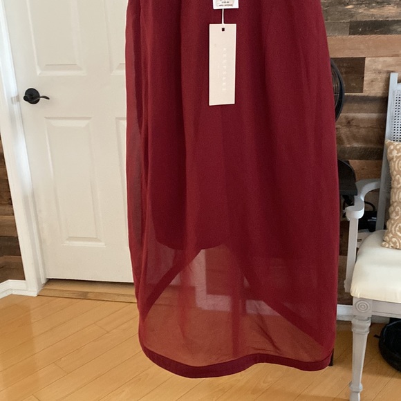 Oxblood red stunning, strappy, layered dress - Picture 6 of 7